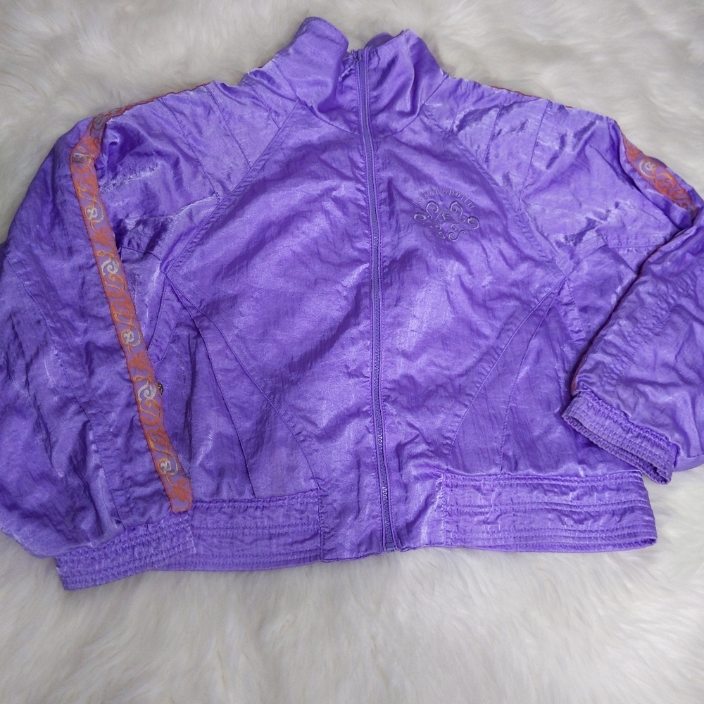 Vintage 80s Sporty Le Coq Sportif Purple Jumpsuit 2 Piece Set